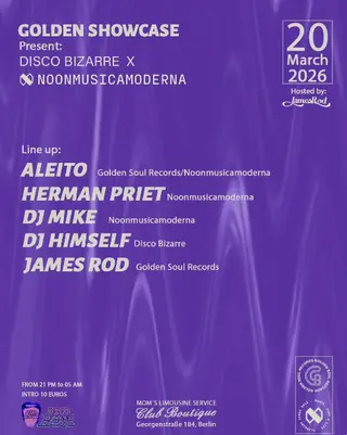 DISCO BIZARRE X NOONMUSICAMODERNA On tour Berlin at Mom's Limousine Service