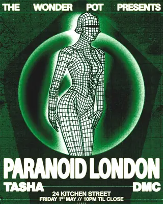 The Wonder Pot pres: Paranoid London, Tasha, DMC at 24 Kitchen Street The Wonder Pot pres: Paranoid London, Tasha, DMC at 24 Kitchen Street