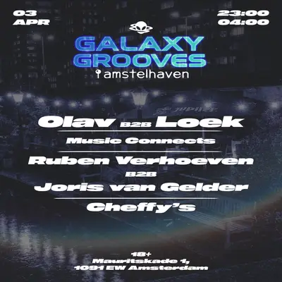 Galaxy Grooves Galaxy Grooves - EDM event at Amstelhaven in Amsterdam