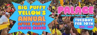 Big Puffy Yellow's Annual Virginia Key After Burn Party at Palace Bar