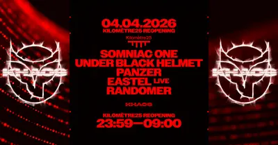 KHAOS: Randomer, Under Black Helmet, Somniac One, Panzer - EDM event at Kilomètre25 in Paris