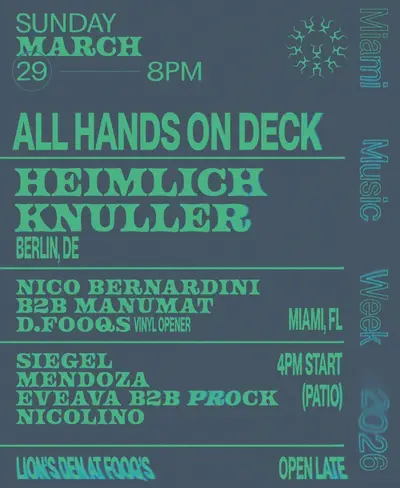All Hands On Deck - EDM event at Lion's Den in Miami