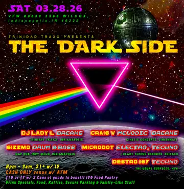 The Dark Side at TBA - Speedway VFW Post #2839 3368 Wilcox St., Indianapolis, IN 46222 The Dark Side at TBA - Speedway VFW Post #2839 3368 Wilcox St., Indianapolis, IN 46222