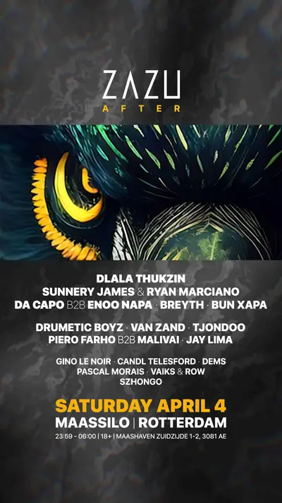 ZAZU After - EDM event at Maassilo in Rotterdam