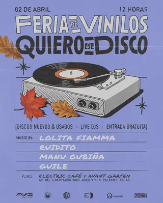 Quiero ese disco // Feria de vinilos // Free entry at Avant Garten Quiero ese disco // Feria de vinilos // Free entry at Avant Garten