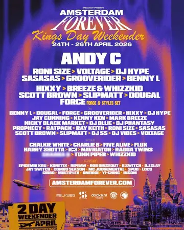 Amsterdam Forever Weekender (3 Days) at The TBA - The Bulldog Palace, Melkweg Black Dog, Het Sieraad Amsterdam Forever Weekender (3 Days) at The TBA - The Bulldog Palace, Melkweg Black Dog, Het Sieraad