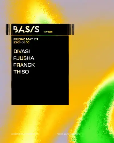 BASIS/ Divasi/ FJUSHA/ Franck/ THISO BASIS/ Divasi/ FJUSHA/ Franck/ THISO - EDM event at BASIS in Utrecht