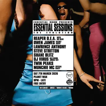 ESSENTIAL ROOMS presents: ESSENTIAL SESSIONS - THE EVOLUTION at Planet Wax ESSENTIAL ROOMS presents: ESSENTIAL SESSIONS - THE EVOLUTION at Planet Wax