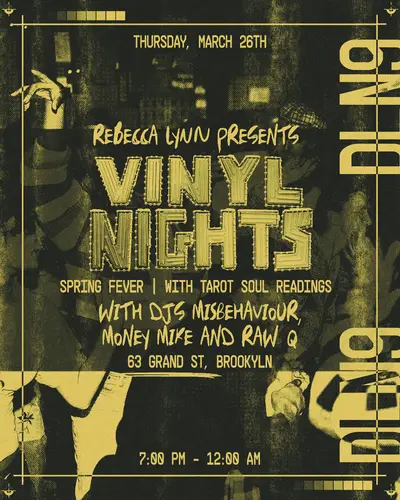 Rebecca Lynn presents: Vinyl Nights Spring Fever - Misbehaviour, Money Mike, Raw Q - EDM event at Cargo @ Dead Letter No. 9 in New York