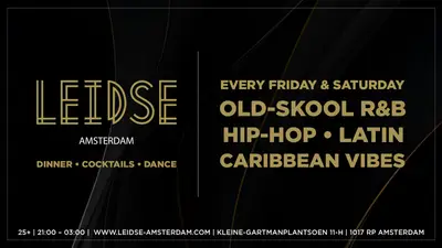 R&B • HIP-HOP • LATIN • CARIBBEAN VIBES - EDM event at Club Leidse in Amsterdam
