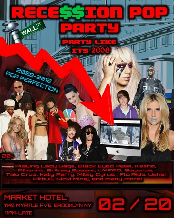 THE RECESSION POP PARTY at Market Hotel THE RECESSION POP PARTY at Market Hotel