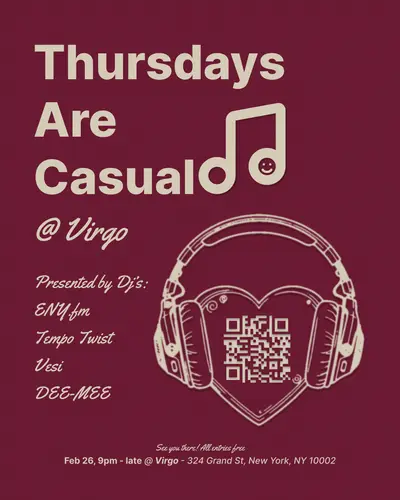 Thursdays are Casual - EDM event at Virgo in New York