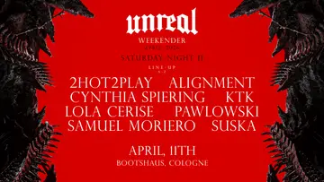 Unreal Weekender Night II - April 2026 at Bootshaus Unreal Weekender Night II - April 2026 at Bootshaus
