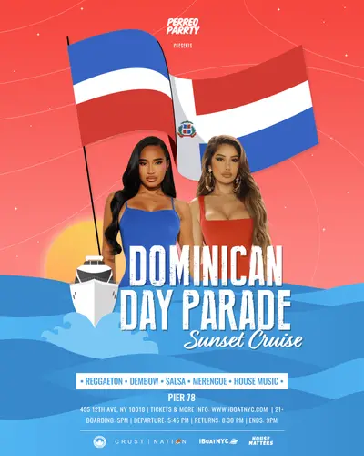 Dominican Day Sunset Boat Party Yacht Cruise - EDM event at Pier 78 at Hudson River Park in New York