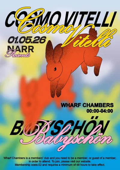 Narr with Cosmo Vitelli & babyschön Narr with Cosmo Vitelli & babyschön - EDM event at Wharf Chambers in Leeds
