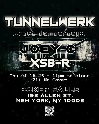 TUNNELWERK: RAVE DEMOCRACY - ft JOEY C & XSB-R - EDM event at Baker Falls in New York