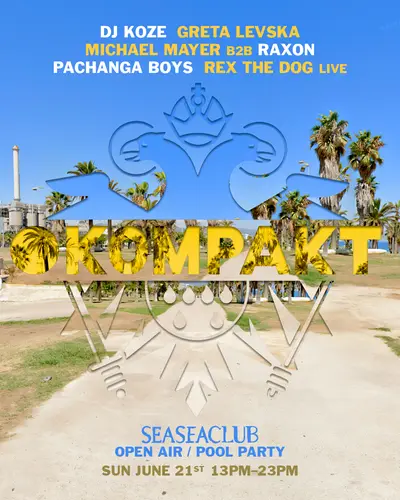 Kompakt - OFFBCN 26 (open air) - EDM event at Seaseaclub Barcelona in Barcelona