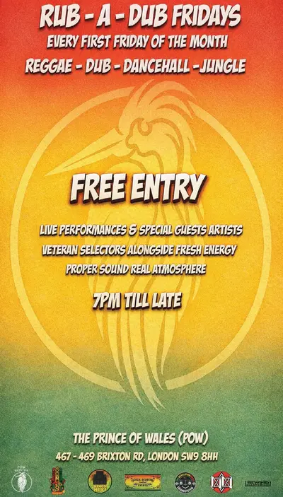 Rub - A - Dub Fridays at Prince of Wales - EDM event at The Prince of Wales in London