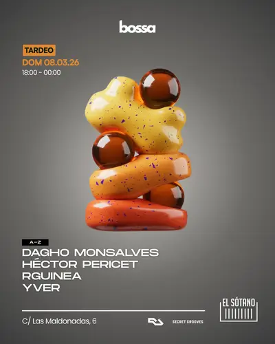 BOSSA TARDEO: Dagho Monsalves, Héctor Pericet, Rguinea, YVER BOSSA TARDEO: Dagho Monsalves, Héctor Pericet, Rguinea, YVER - EDM event at EL SÓTANO in Miami