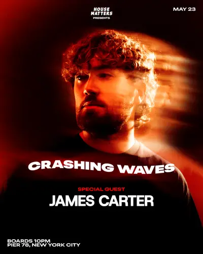 House Matters: JAMES CARTER - Crashing Waves Boat Party - EDM event at Pier 78 at Hudson River Park in New York