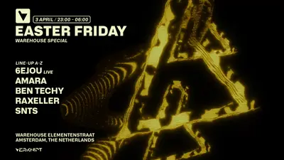 VERKNIPT Easter Friday - Warehouse Special - 3 April VERKNIPT Easter Friday - Warehouse Special - 3 April - EDM event at Warehouse Elementenstraat in Amsterdam