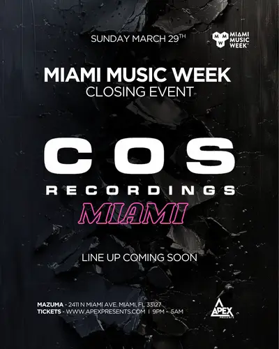 Cristoph presents COS Miami - EDM event at Mazuma in Detroit
