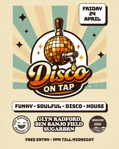 Disco On Tap - EDM event at TBA - Sessions Bar Swansea in West + Wales