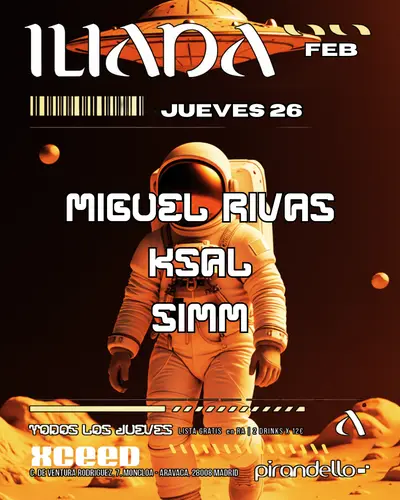 ILIADA CLUB + Miguel Rivas + KSAL + SIMM - EDM event at Sala Pirandelo in Miami