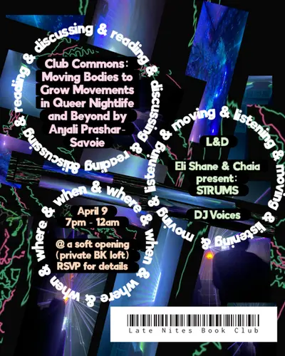Late Nites Book Club - EDM event at TBA - a soft opening (RSVP for address) in New York