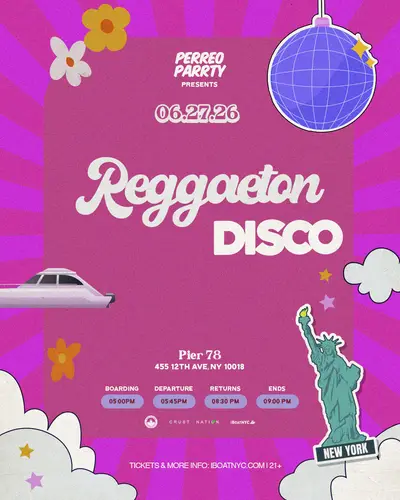REGGAETON DISCO: House vs Reggaeton Boat Party Yacht Cruise NYC REGGAETON DISCO: House vs Reggaeton Boat Party Yacht Cruise NYC - EDM event at Pier 78 at Hudson River Park in New York