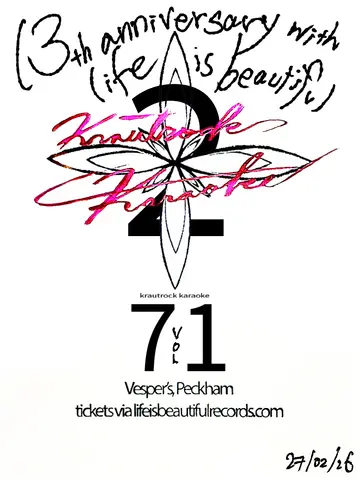 Krautrock Karaoke (vol.71) - 13th Anniversary Special Krautrock Karaoke (vol.71) - 13th Anniversary Special - EDM event at Vespers Club in London