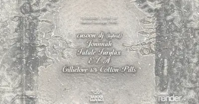 Render x Pneuma x Babour Sauvage Render x Pneuma x Babour Sauvage - EDM event at Babour Sauvage in Barcelona