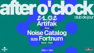 AFTER O'CLOCK: Reka Zalan B2B Toscan Haas - Artifak at Glazart AFTER O'CLOCK: Reka Zalan B2B Toscan Haas - Artifak at Glazart