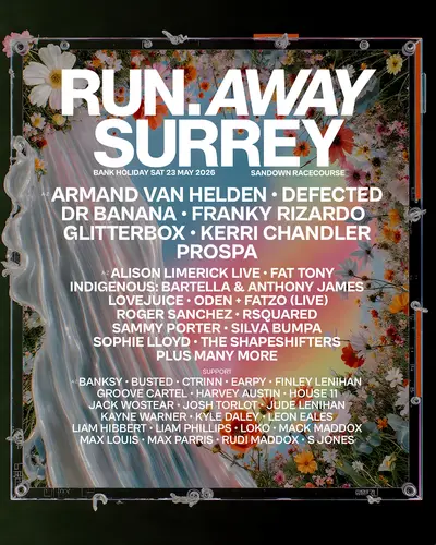Run Away Festival Surrey - Bank Hol Sat 23 May - EDM event at Sandown Racecourse in London