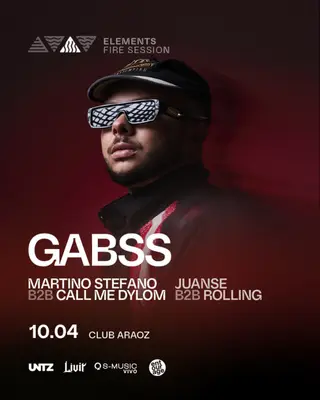 GABSS & MORE ARTISTS - by ELEMENTS, CLUB ARAOZ at TBA - Club Araoz, Palermo GABSS & MORE ARTISTS - by ELEMENTS, CLUB ARAOZ at TBA - Club Araoz, Palermo