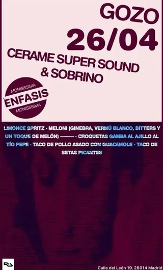 ÉNFASIS en Monnissima at Monissima ÉNFASIS en Monnissima at Monissima