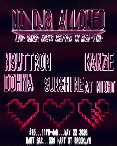 NO DJs ALLOWED 017 - EDM event at Hart Bar in New York City