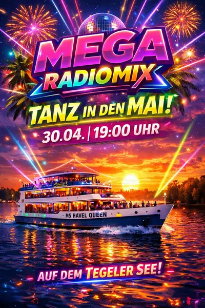 Tanz in den Mai - Partyschiff - EDM event at Anlegestelle Greenwichpromenade in Berlin