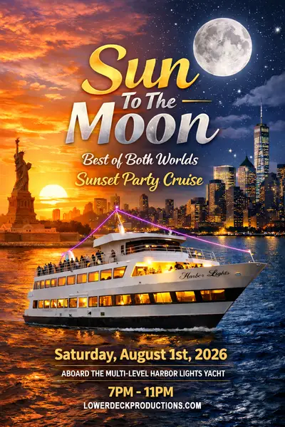 Sun To The Moon: Best of Both Worlds Sunset Party Cruise - EDM event at Harbor Lights Yacht in New York City