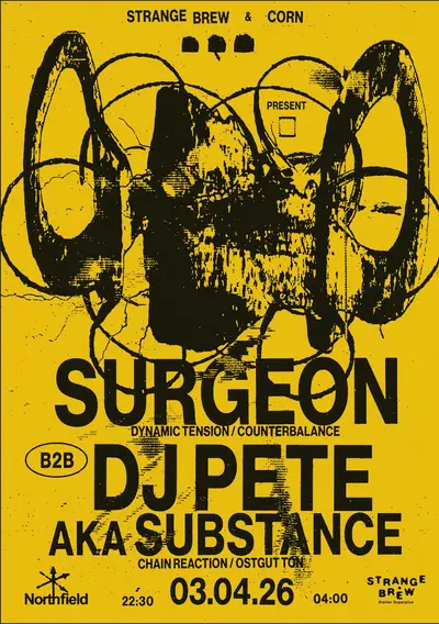 Surgeon & DJ Pete - All Night Long - EDM event at Strange Brew in Brussels
