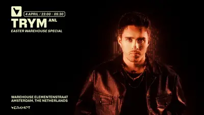 VERKNIPT Trym All Night Long - Easter Warehouse Special - 4 April - EDM event at Warehouse Elementenstraat in Amsterdam