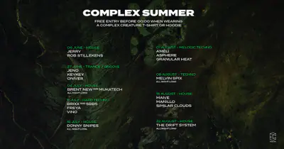 Complex Summer with The Drift System - EDM event at Complex Maastricht in All