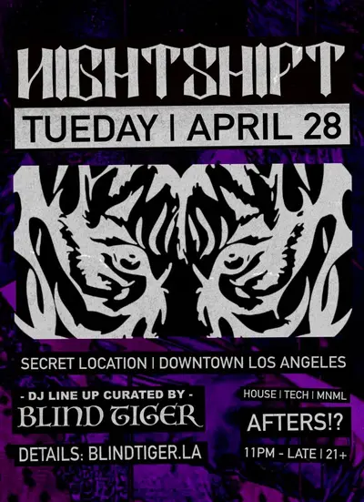 NIGHTSHIFT AFTER HOURS - EDM event at The Lexington in Los Angeles