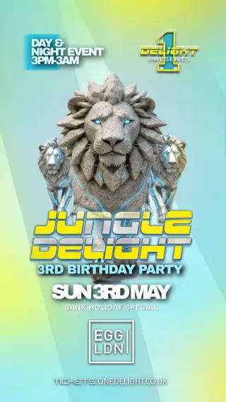 Jungle Delight 3rd Birthday (Summer Rooftop Day Party), Tickets at Egg London Jungle Delight 3rd Birthday (Summer Rooftop Day Party), Tickets at Egg London
