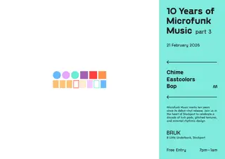 Microfunk 10 Years: Chime, Eastcolors & Bop at Bruk