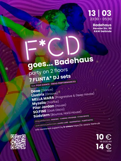 FLINTA* CLUB DECK goes…Badehaus - EDM event at Badehaus Berlin in Berlin