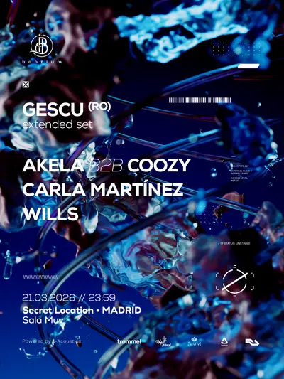 Bohrium Madrid w. Gescu - EDM event at Sala Muv in Madrid