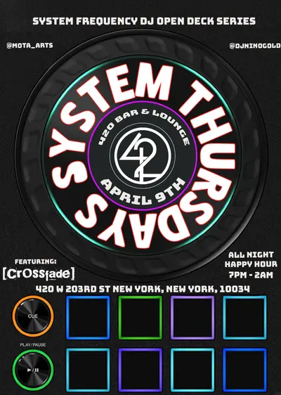 System Frequency: System Thursdays Open Decks - EDM event at 420 Bar & Lounge in New York City