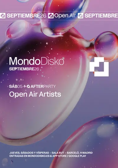 AFTERPARTY: OPEN AIR ARTISTS AFTERPARTY: OPEN AIR ARTISTS - EDM event at Mondo in Madrid