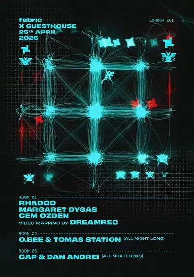 fabric: Rhadoo, Margaret Dygas, Cem Ozden, O.BEE & Tomas Station, Cap & Dan Andrei - EDM event at fabric in London